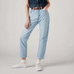 Levi’s 501 Original Cropped Straight Jeans Light Wash